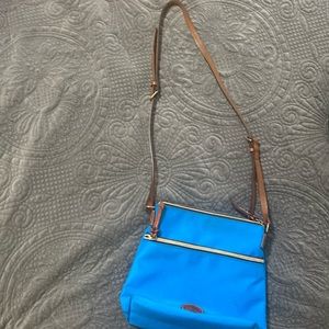 Dooney & Bourke Blue canvas crossbody purse